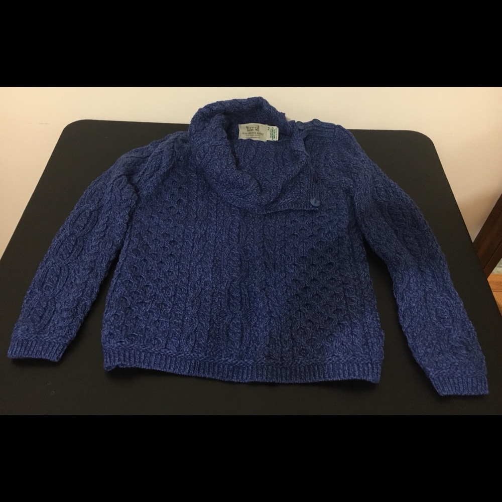 Aran Sweater Market 100% Merino Wool Sweater (Made in Ireland)